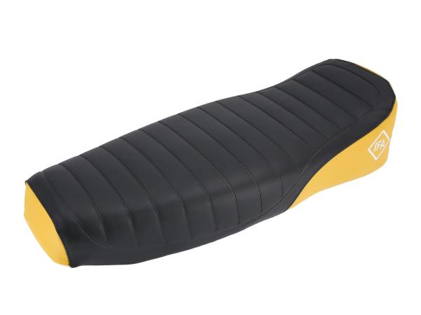 Bench structured, black/yellow with SIMSON lettering - Simson S50, S51, S70 Enduro,  10001392 - Image 1