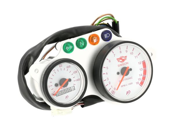 Anzeigeeinheit Facomsa - Tachometer + Drehzahlmesser - Simson RS125,  10070950 - Bild 1