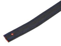 Retainer strap for bench black with decorative stitching in blue - handmade, Item no: 10069579 - Image 3