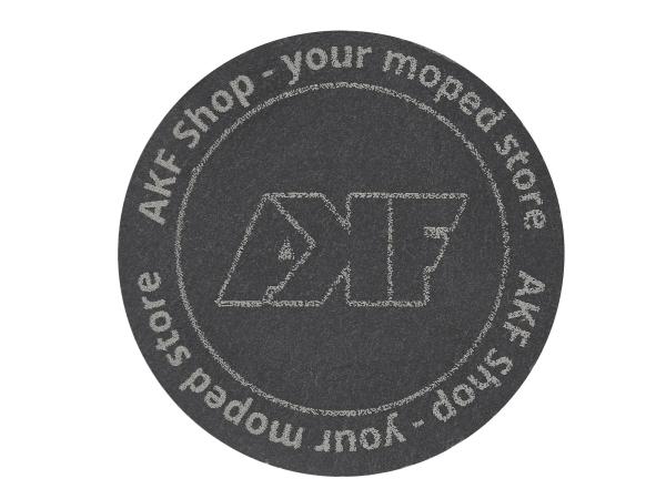Getränkeuntersetzer "AKF Shop - your moped store", Naturschiefer mit gelasertem Motiv,  10078716 - Image 1