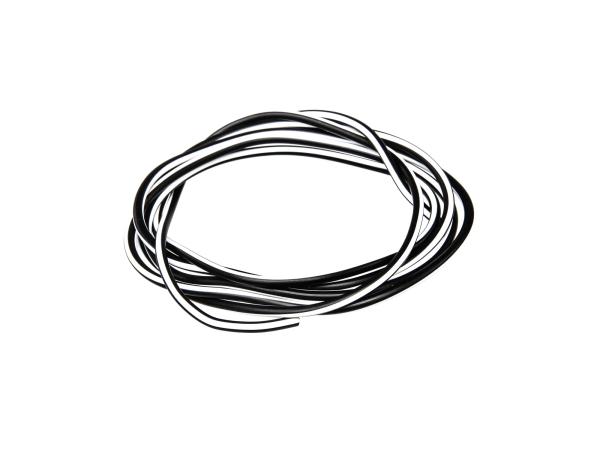 Kabel - Schwarz/Weiß 0,50mm² Fahrzeugleitung - 1m,  10001771 - Bild 1