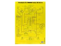 Schaltplan Farbposter (40x60cm) Simson SR50 B4 6V, Art.-Nr.: 10005646 - Bild 1