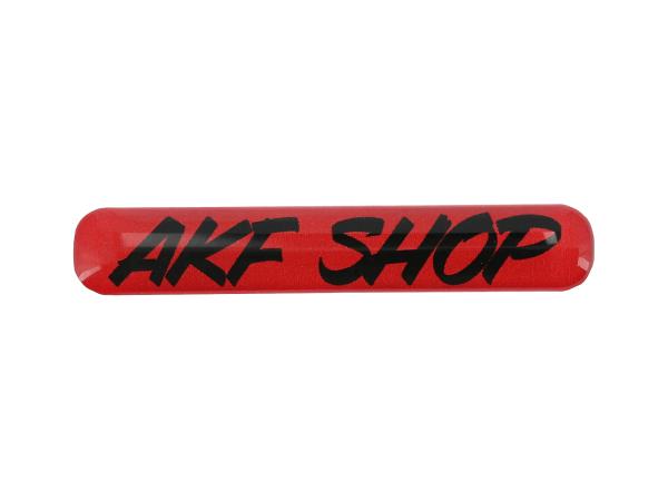 Gelaufkleber - "AKF Shop" rot/schwarz,  10070615 - Bild 1