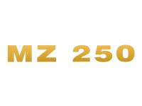 Schriftzug (Folie) "MZ 250" gold für Werkzeugkastendeckel/Sitzbank - für MZ TS250, ETS250, Art.-Nr.: 10067967 - Bild 1