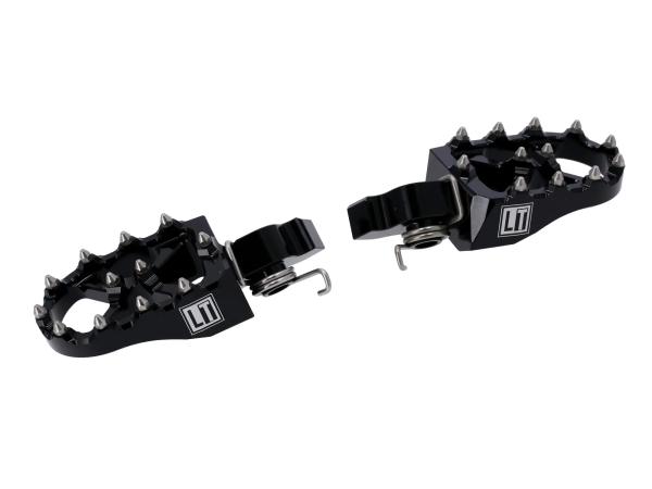 Set: LT MX footrests, incl. springs - Black,  10073011 - Image 1