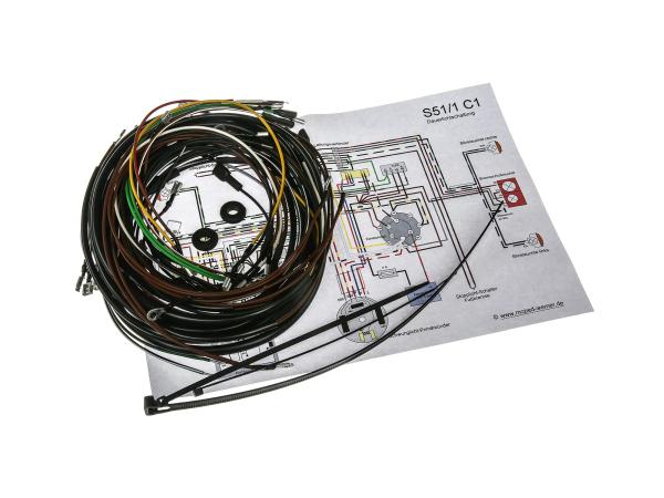 Kabelbaumset S51/1 C1, 12V-Elektronikzündung mit Schaltplan,  10016616 - Bild 1