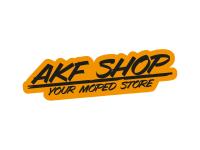 Aufkleber - "AKF Shop - your moped store" Orange/Schwarz, konturgeschnitten, Art.-Nr.: 10070126 - Bild 1