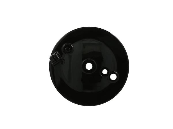 Bremsschild hinten, schwarz, mit Bohrung für Bremskontakt - Simson S50, S51, S70, KR51/2 Schwalbe,  10069536 - Bild 1