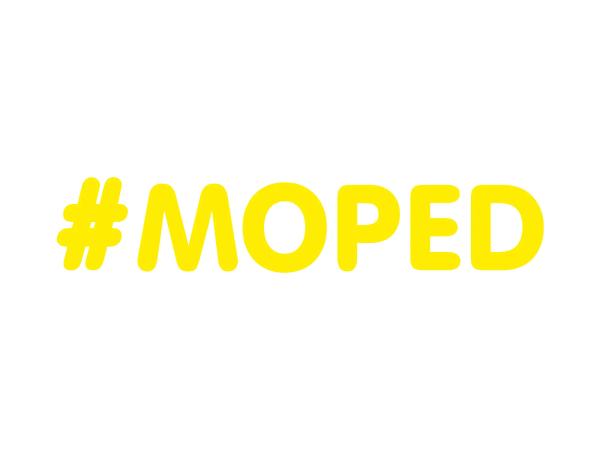 Aufkleber - "#MOPED" Folienplot Gelb, mit Übertragungsfolie,  10069657 - Bild 1