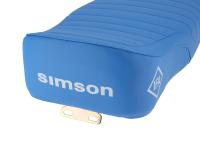 Sitzbank strukturiert, Blau/Blau mit SIMSON-Schriftzug - Simson S50, S51, S70 Enduro, Art.-Nr.: 10078146 - Bild 3