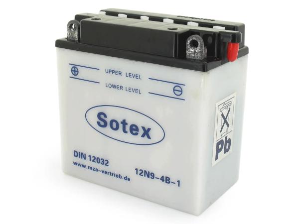 Batterie 12V 9Ah SOTEX (ohne Säure) - MZ ETZ,  GP10068549 - Bild 1