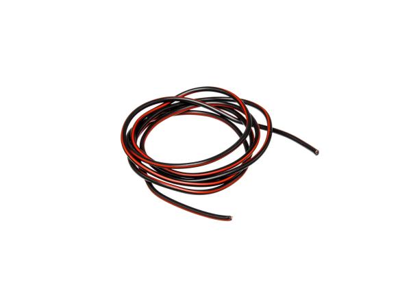 Kabel - Schwarz/Rot 0,50mm² Fahrzeugleitung - 1m,  10001772 - Bild 1
