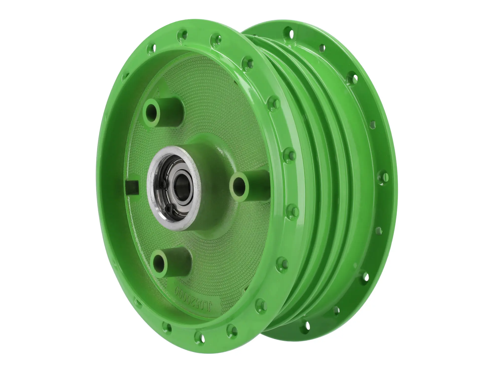 Wheel hub light green, with mounted bearings, reinforced wheel sleeve - for Simson S50, S51, S70, KR51 Schwalbe, SR4, Duo4, Item no: 10072874 - Image 1