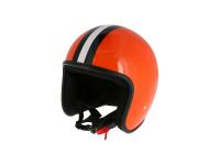 ARC Helm "Modell A-611" Retrolook - Orange mit Streifen, Art.-Nr.: 10071216 - Bild 5