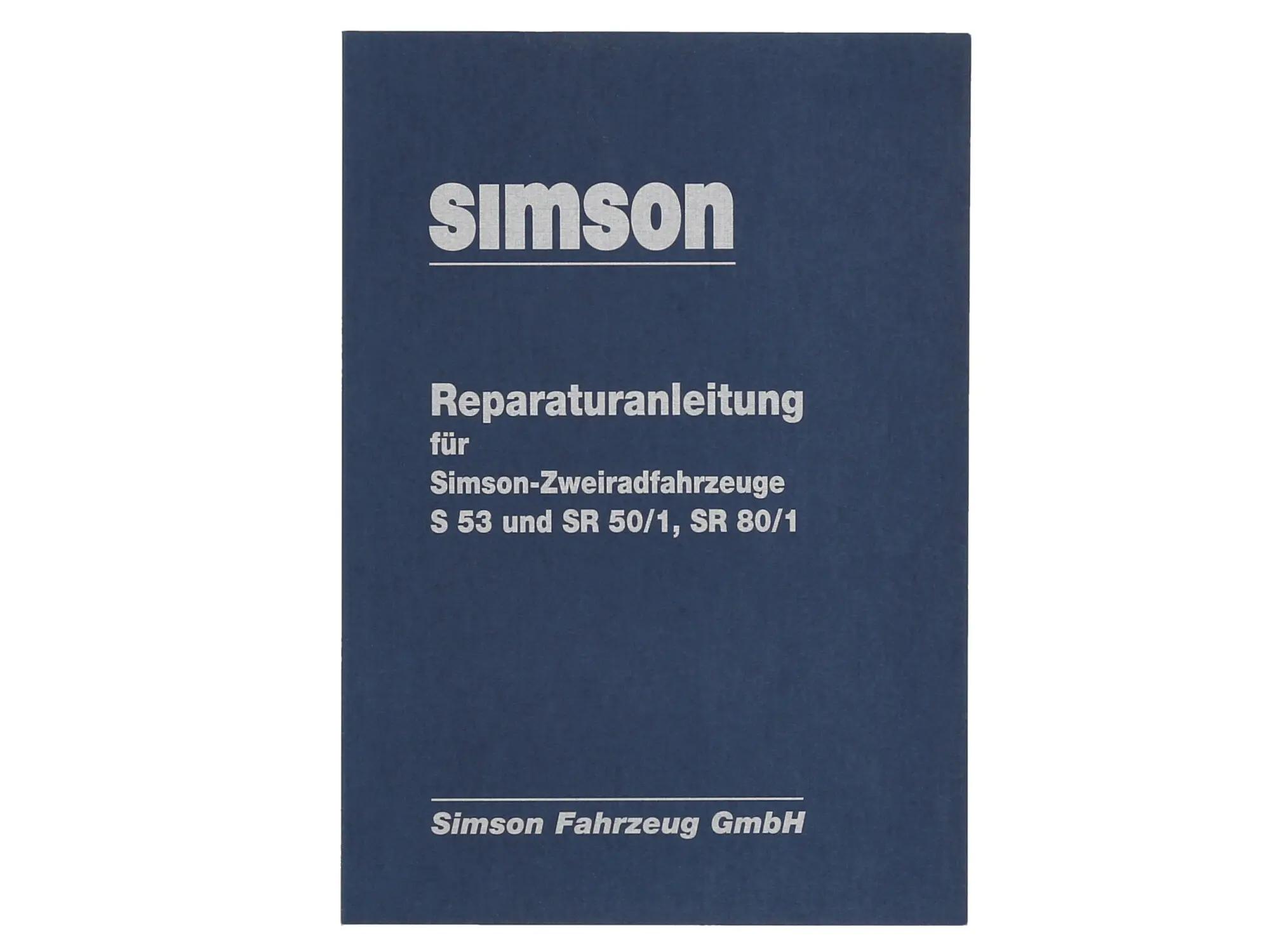 Bedienungsanleitung Handbuch Simson Moped SR 1 mit Schaltplan  NEU 
