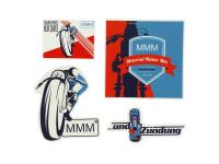 Set: 4x stickers - "MMM" retro stickers, Item no: 10072806 - Image 1