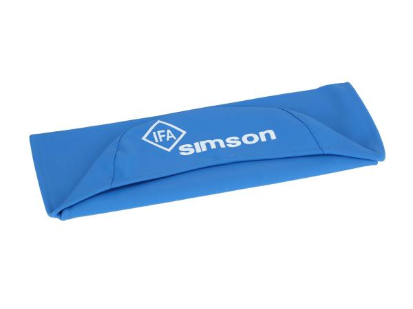 Sitzbezug glatt, blau mit SIMSON-Schriftzug - Simson S50, S51, S70, KR51/2 Schwalbe, SR4-3 Sperber, SR4-4 Habicht,  10002826 - Bild 1