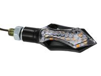 Set: 2 Mini-Blinker "Stern" 12V LED, mit Lauflicht in Mattschwarz mit Klarglas, E-geprüft - für Moped und Motorrad, Item no: 10076882 - Image 2