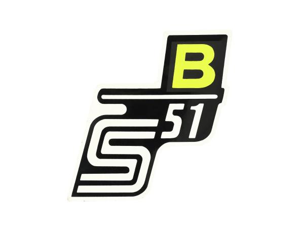 Klebefolie Seitendeckel "S51 B" - Neongelb,  10002919 - Bild 1