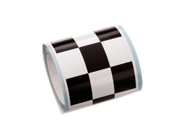 Aufkleberstreifen "Raceflag" in Schwarz-Weiß,  10000022 - Bild 1