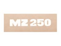 Schriftzug (Folie) "MZ 250" weiß für Werkzeugkastendeckel/Sitzbank - für MZ TS250, ETS250, Art.-Nr.: 10067968 - Bild 1