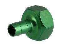 Tankstutzen 8mm, Schlauchanschluss für Steckkupplungen - Grün eloxiert