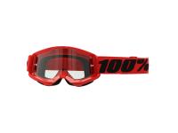 100% Motocross Brille STRATA 2 - Rot / Klar