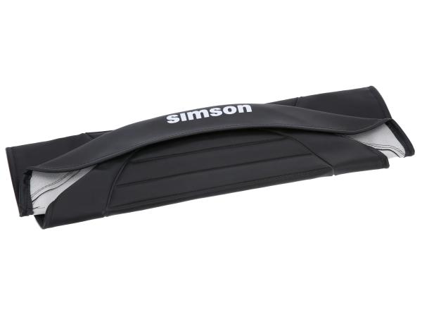 Sitzbezug strukturiert, schwarz mit SIMSON-Schriftzug - Simson S53, S83, SR50, SR80,  10002838 - Bild 1