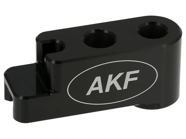 AKF CNC Distanzstück, Bremsgegenhalter Nabe hinten, Schwarz eloxiert - für Simson S51, S50, SR50, Schwalbe KR51, SR4,  10072061 - Bild 1