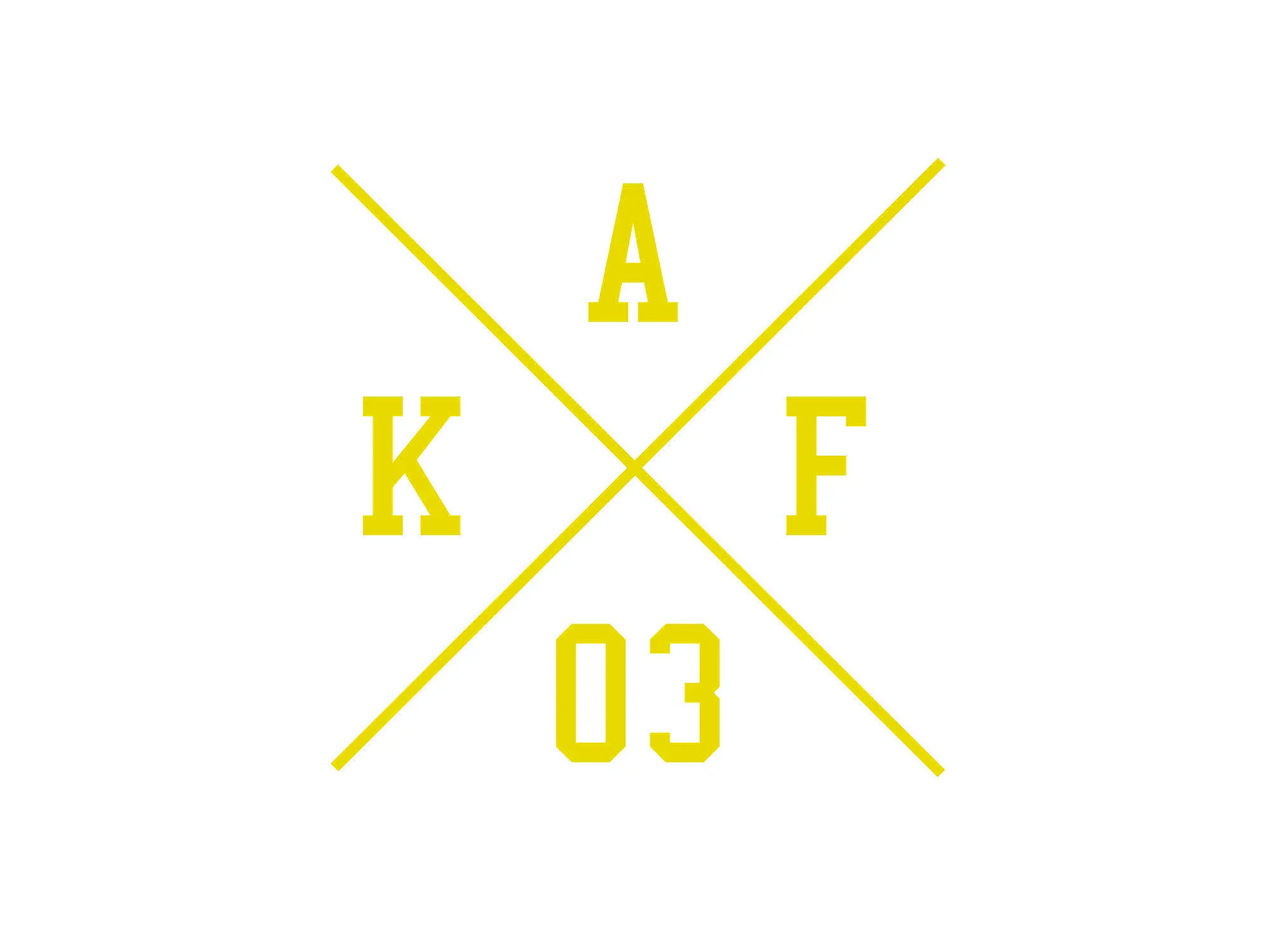 Aufkleber - "Kreuz AKF 03" Folienplot Gelb, mit Übertragungsfolie, Art.-Nr.: 10069659 - Bild 1