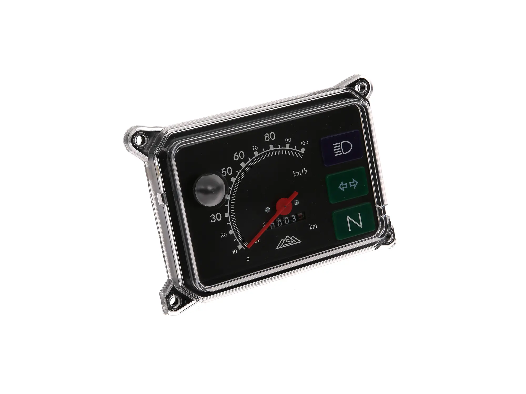 Tachometer, komplett mit Beleuchtung, 12V, 100 Km/h für SR50, SR80, Art.-Nr.: 10001715 - Bild 1