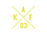 Aufkleber - "Kreuz AKF 03" Folienplot Gelb, mit Übertragungsfolie