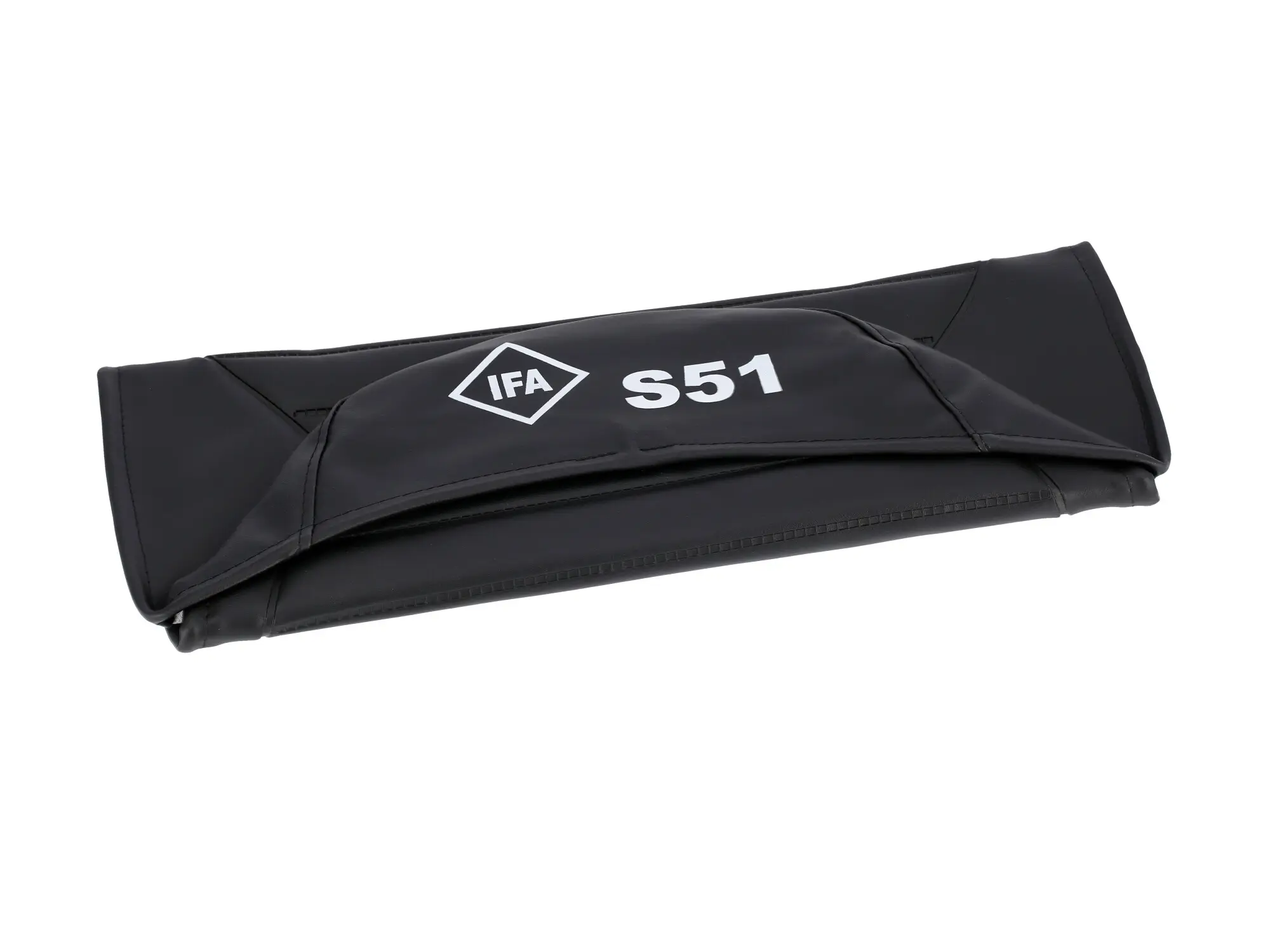 Sitzbezug strukturiert, schwarz mit "IFA S51"-Schriftzug - für Simson S51, Art.-Nr.: 10055115 - Bild 1