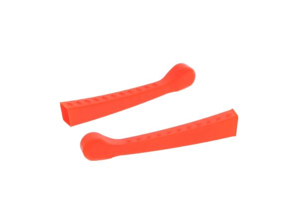 Set: 2x Handhebel-Hülle 3D, Neon Orange, Sport-Optik - für Simson S50, KR51/1 Schwalbe, SR4-2,  10070479 - Bild 1