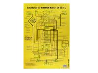 Schaltplan Farbposter (40x60cm) Simson SR50, SR80 1C 12V, Art.-Nr.: 10005645 - Bild 1