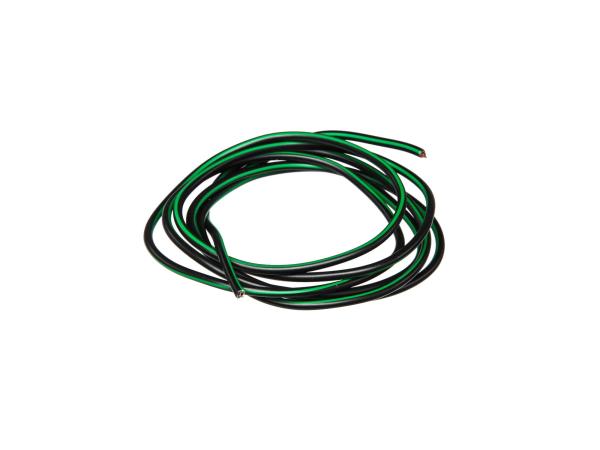 Kabel - Schwarz/Grün 0,50mm² Fahrzeugleitung - 1m,  10001770 - Bild 1