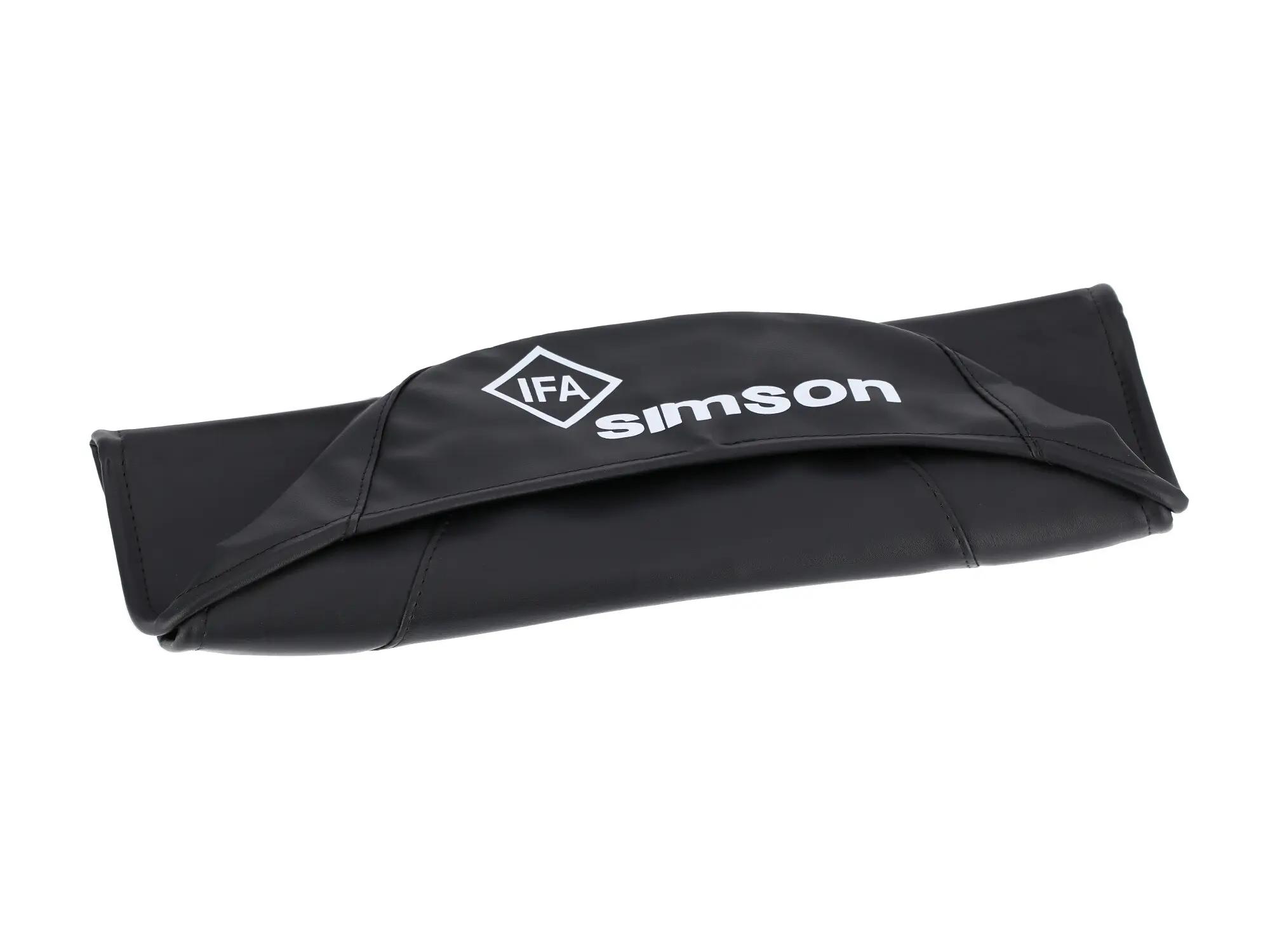 für Simson KR51/1 Schwalbe SR4-2 Star schwarz für kurze Sitzbank ohne Schriftzug FEZ Sitzbezug glatt 