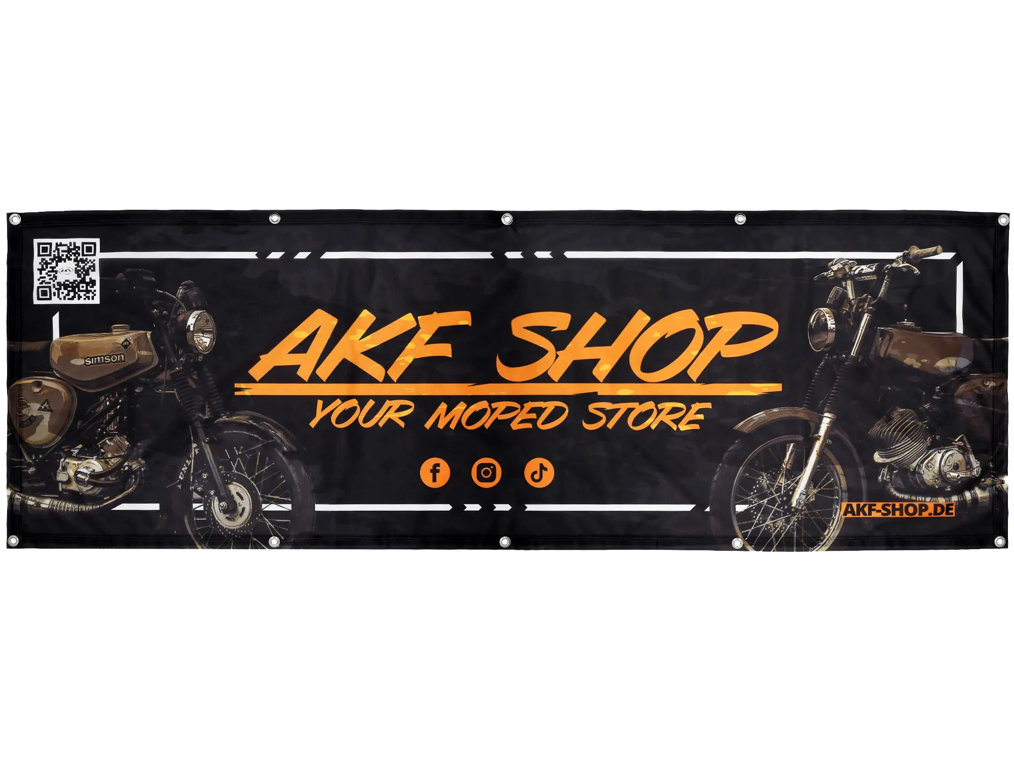 XL-Werkstattbanner AKF Shop - your moped store 215x73cm, Item no: 10076895 - Image 1