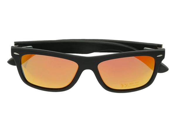 Sonnenbrille Polarisiert "Bambus" mit ZT-Logo - Schwarz / Gelb-verspiegelt,  10072822 - Bild 1