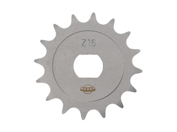 Pinion, small sprocket, 16 tooth - Simson S51, S70, S53, S83, KR51/2 Schwalbe, SR50, SR80,  10067113 - Image 1