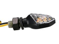 Set: 2 Mini-Blinker 12V LED in Mattschwarz mit Klarglas, E-geprüft - für Moped und Motorrad, Art.-Nr.: 10076890 - Bild 3