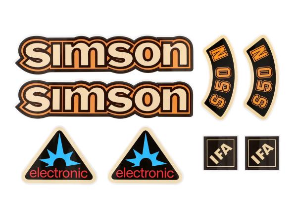 Dekorsatz "electronic" 8-teilig, Gelb - für Simson S50N,  10078274 - Bild 1