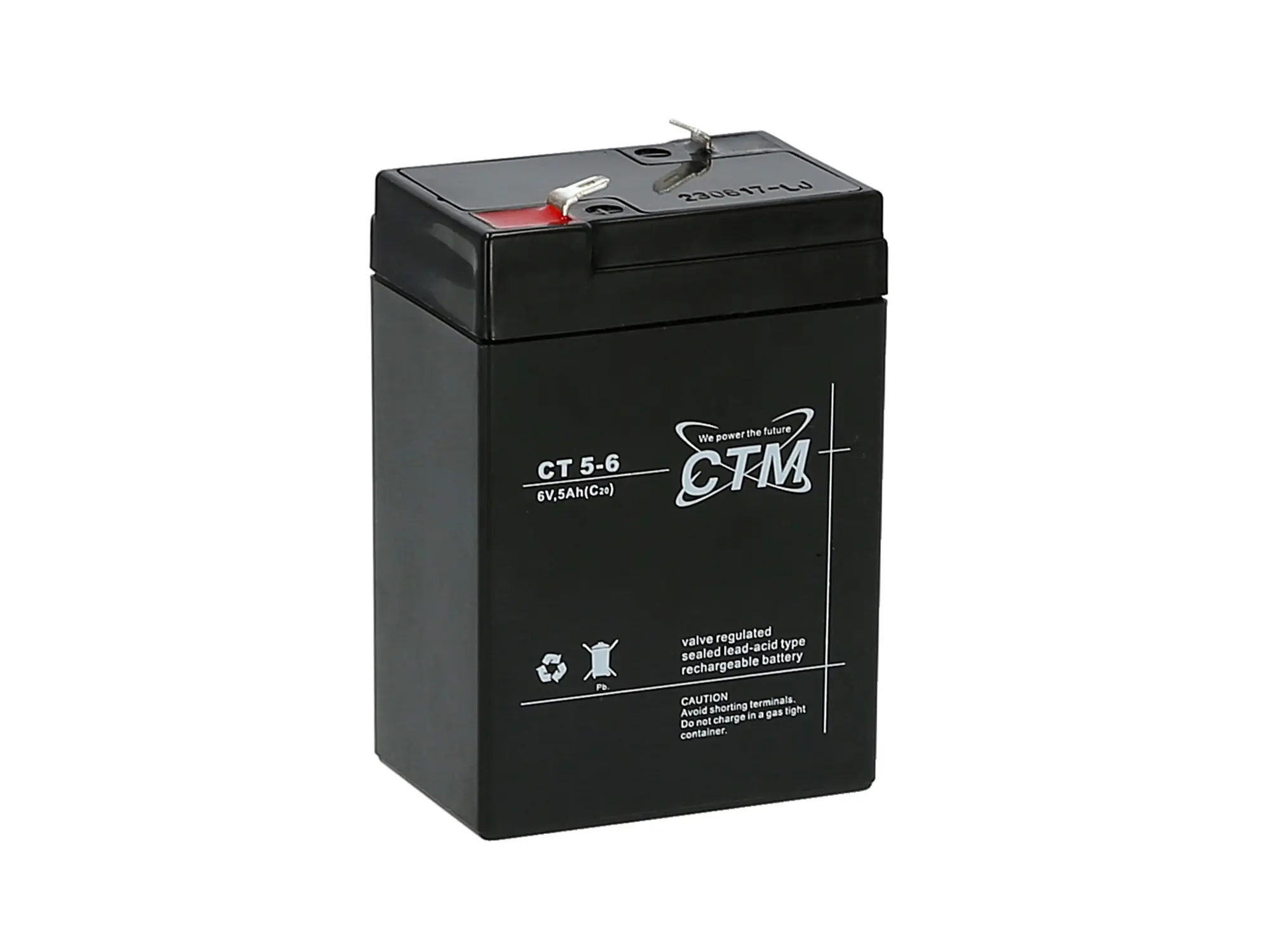 Batterie 6V 4,5Ah CTM (Vlies - wartungsfrei) für Umbausatz - für Simson AWO 425, MZ RT, Art.-Nr.: GP10068565 - Bild 1