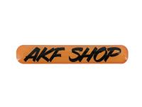Gelaufkleber - "AKF Shop" orange/schwarz