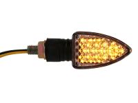 Set: 2x Blinker 12V LED, Dreieckform in Mattschwarz mit Klarglas, E-geprüft - für Moped und Motorrad, Art.-Nr.: 10076881 - Bild 4