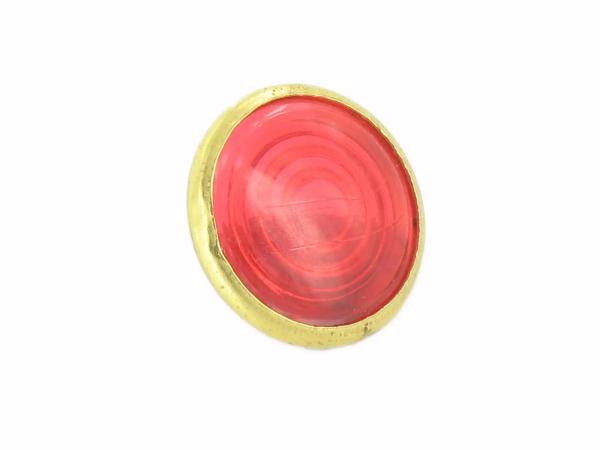 Kontrollglas, Rot, Messing-Fassung, Ø16mm - für Simson AWO, MZ RT, BK350, EMWR35,  10013546 - Bild 1