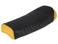 Seat cover structured, black/yellow with SIMSON lettering - Simson S53, S83, SR50, SR80, Item no: 10002835 - Image 2