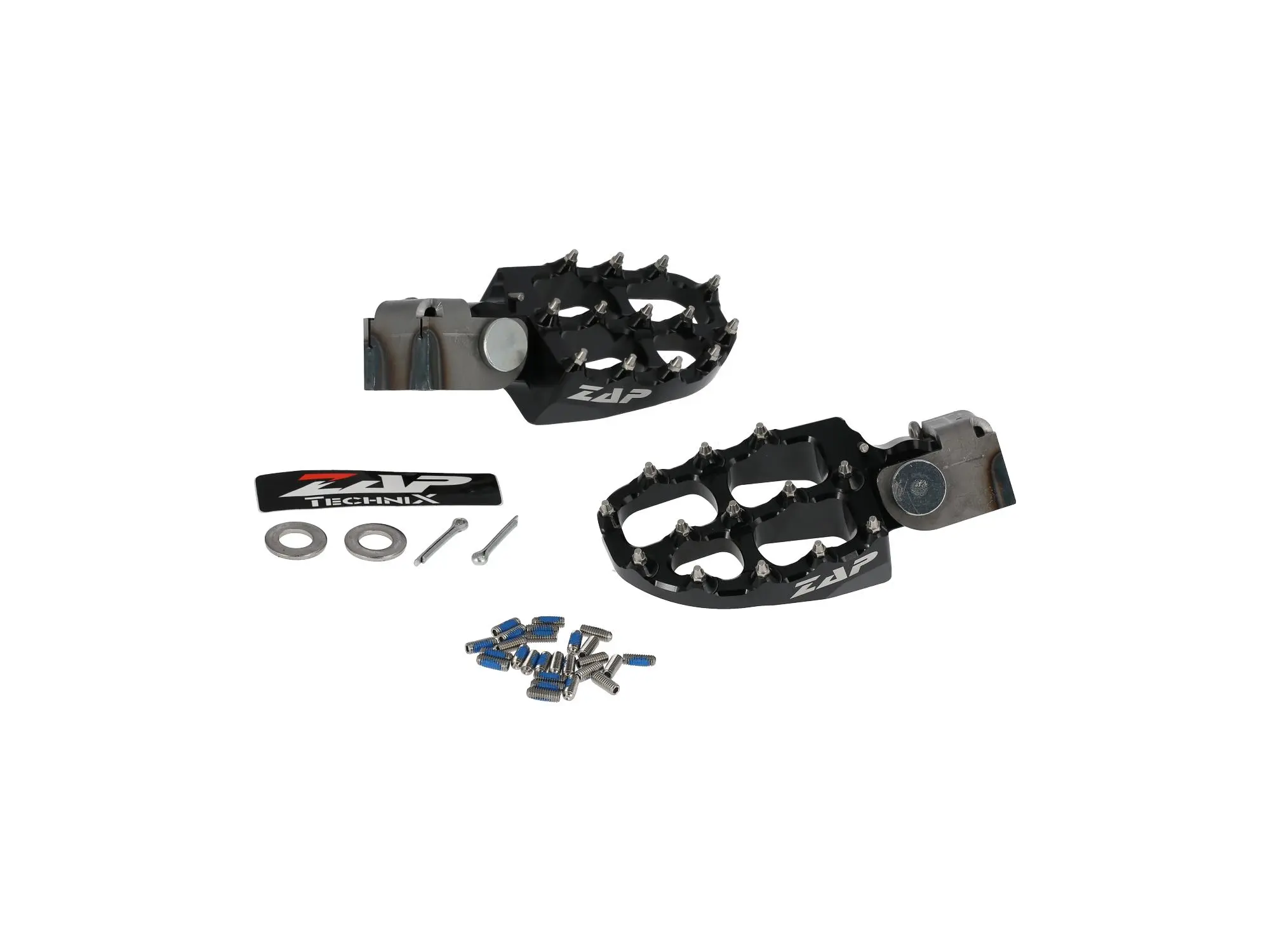 Set: ZAP E-Peg footrests black, with mounting hardware, Item no: 10070391 - Image 1