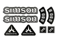 Dekorsatz "electronic" 8-teilig, Zweifarbig, Weiß/Schwarz - für Simson S50B, Item no: 10078277 - Image 1
