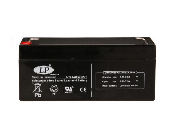 Batterie 6V 3,2Ah LANDPORT (Vlies - wartungsfrei) - für Simson AWO 425, MZ RT,  GP10068571 - Bild 1
